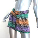 Missoni Mare Coverup Shorts Purple/Green Lurex Knit Size 42