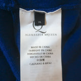 McQ Alexander McQueen Fit & Flare Knit Dress Blue Wool Size Extra Large