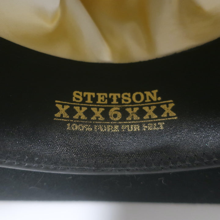Stetson x Kemo Sabe Snake-Band Feathered Cowboy Hat Black 6x Fur Felt Size 54