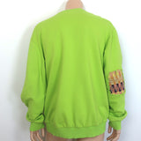 The Alchemist Embroidered Crewneck Sweatshirt Lime Green Size Large Unisex