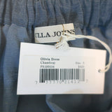 Ulla Johnson Olivia Off the Shoulder Tiered Dress Chambray Blue Size 0 NEW