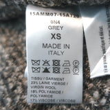 Chloe fringed boucle knit sweater-coat in gray-beige wool-blend, authentic pre-owned designer piece, size XS