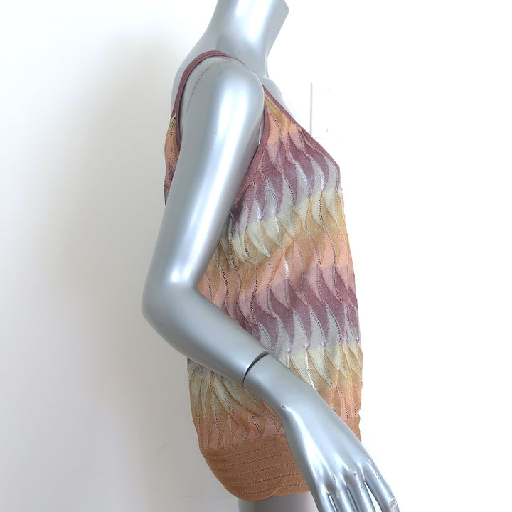 Missoni Wavy Top Rayon tank Sz 46, three-quarter view