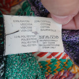 Missoni Mare Coverup Shorts Purple/Green Lurex Knit Size 42