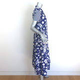 Comme des Garcons Hawaii Print Midi Shirt Dress Blue/White Size Extra Small