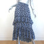 Ulla Johnson Maria Tiered Ruffle Midi Skirt Navy Floral Print Size 2 NEW