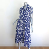 Comme des Garcons Hawaii Print Midi Shirt Dress Blue/White Size Extra Small