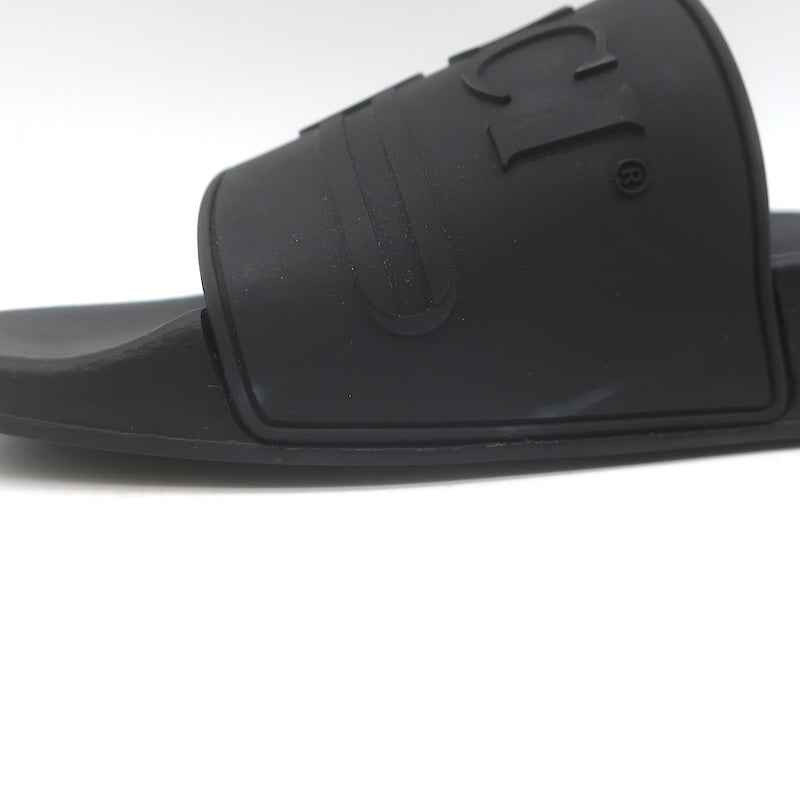 Gucci Pursuit Logo Pool Slide Sandals Black Size 39 NEW