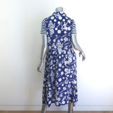 Comme des Garcons Hawaii Print Midi Shirt Dress Blue/White Size Extra Small