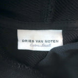 Dries Van Noten floral-embroidered black hoodie sweatshirt, extra-small — authentic pre-owned luxury piece