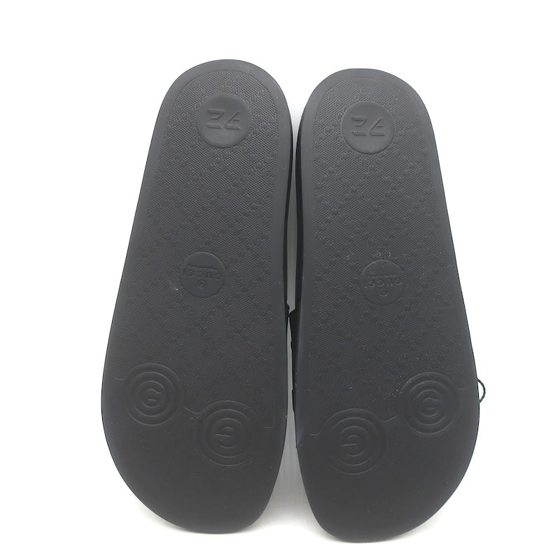 Gucci Pursuit Logo Pool Slide Sandals Black Size 39 NEW