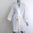 Helena Quinn Short Robe White Silk Charmeuse Size Large