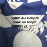 Comme des Garcons Hawaii Print Midi Shirt Dress Blue/White Size Extra Small