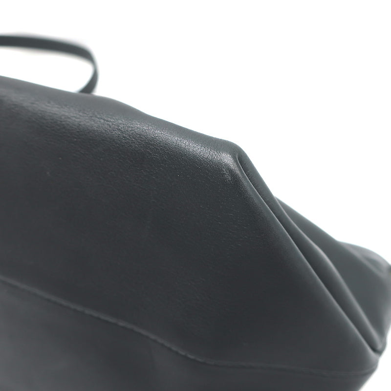 Khaite Adeline Envelope Crossbody Bag Black Leather