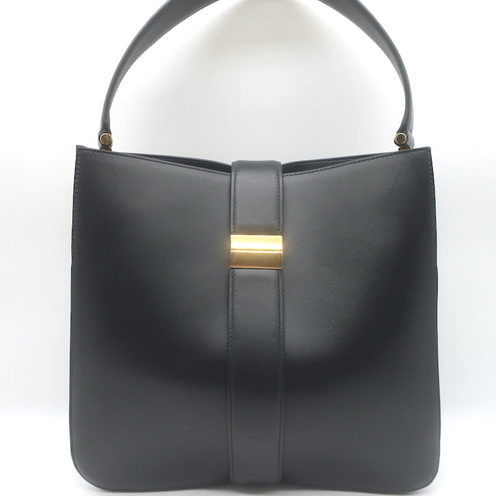 Bottega Veneta Mount Chain-Strap Shoulder Bag Black Leather NEW