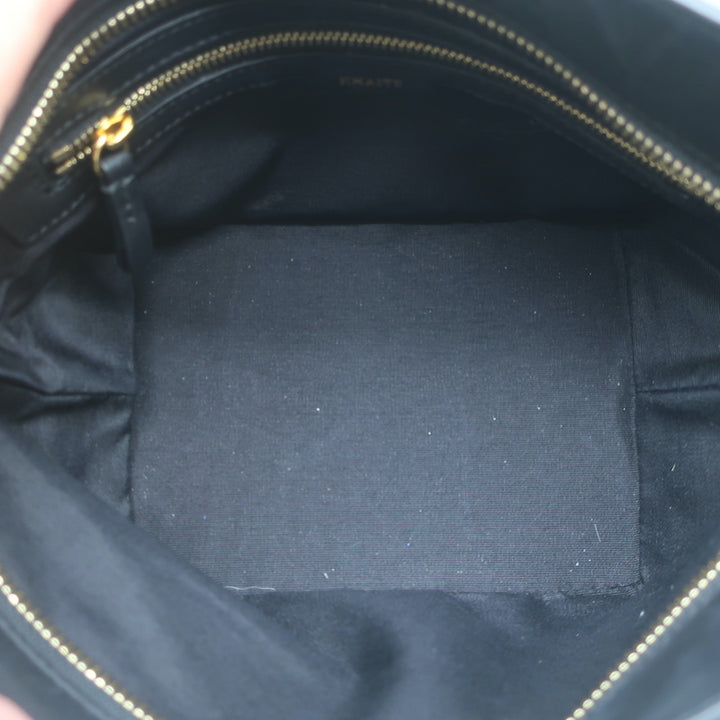 Khaite Adeline Envelope Crossbody Bag Black Leather