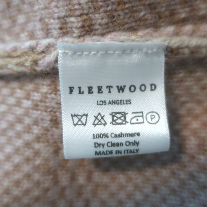 Authenticated pre-owned Fleetwood LA Stevie cashmere hooded blanket cardigan in soft pink, size XS/S