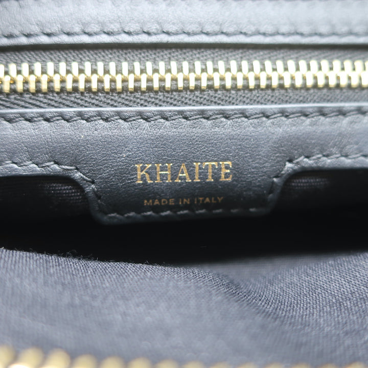 Khaite Adeline Envelope Crossbody Bag Black Leather