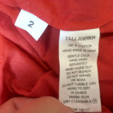 Ulla Johnson Clementine Tiered Midi Dress Red Floral Print Swiss Dot Size 2