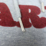 Authentic pre-owned Celine logo hoodie in heather gray cotton-cashmere, gently worn luxury staple.