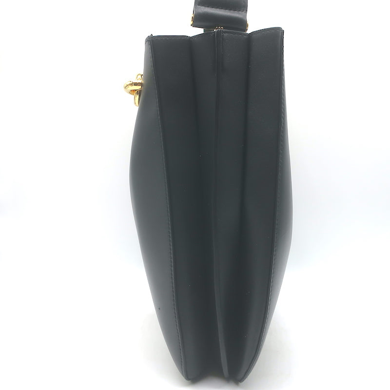 Bottega Veneta Mount Chain-Strap Shoulder Bag Black Leather NEW