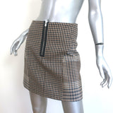 Maje Mixed Plaid Mini Skirt Joxy Beige Wool-Blend Size 38