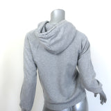 Celine cotton-cashmere logo hoodie in heather gray, authentic pre-owned luxury sweatshirt