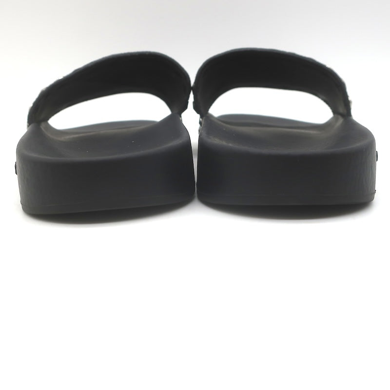 Givenchy Studded Suede Pool Slide Sandals Black Size 39