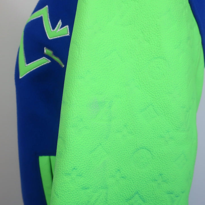 Louis Vuitton  Virgil Abloh Taurillon Gradient Varsity Jacket Blue/Green Size 52 Unisex