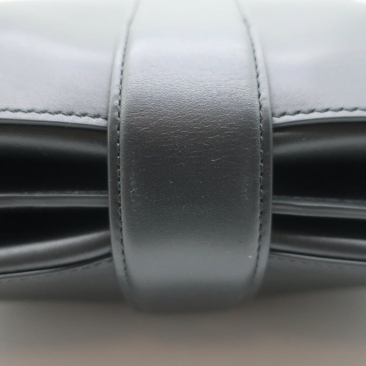 Bottega Veneta Mount Chain-Strap Shoulder Bag Black Leather NEW