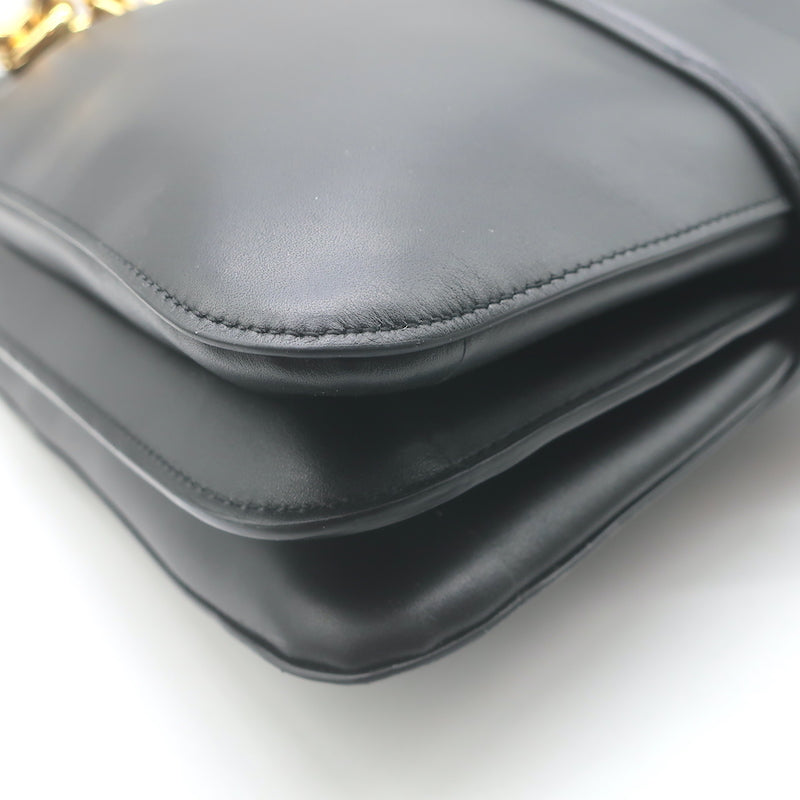 Bottega Veneta Mount Chain-Strap Shoulder Bag Black Leather NEW