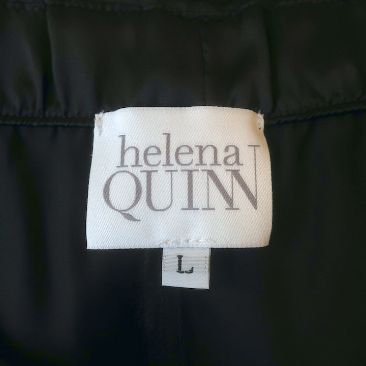 Helena Quinn Matching Pajamas Black Silk Charmeuse Size Medium/Large