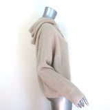 Jenni Kayne Cashmere Fisherman Hoodie Sweater Oatmeal Size Small