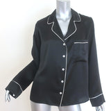 Helena Quinn Matching Pajamas Black Silk Charmeuse Size Medium/Large