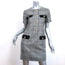 Gucci Short Sleeve Mini Dress Velvet-Trim Gray Glen Plaid Size 38