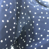 Realisation Par Alexandra Wrap Dress Navy Star Print Ruffled Silk Size Large