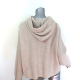 Jenni Kayne Cashmere Fisherman Hoodie Sweater Oatmeal Size Small