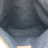 Clare V. Foldover Clutch Bag Beige Leather