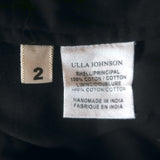 Ulla Johnson Nell Sleeveless Dress Black Embroidered Cotton Size 2