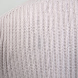 Miu Miu light pink cashmere sweater with crystal and faux-pearl embellishments — authentic pre-owned luxury, size 40