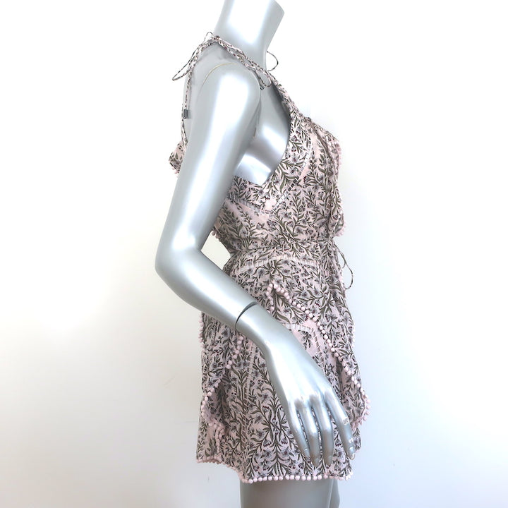 Zimmermann Henna Frippery Playsuit Light Pink Floral Print Cotton-Silk Size 0