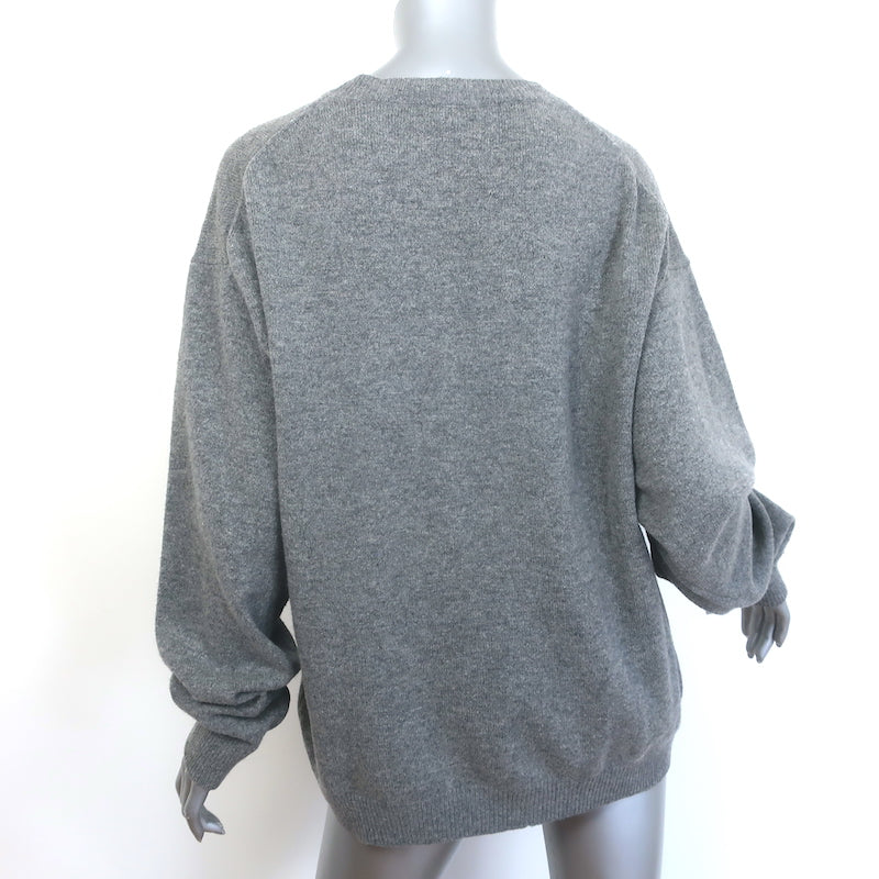 KENZO Boke Flower Crewneck Sweater Gray Wool Size Extra Large