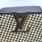 Louis Vuitton Limited Edition Capucines MM Woven Raffia Bag Beige/Black