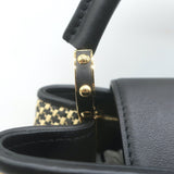 Louis Vuitton Limited Edition Capucines MM Woven Raffia Bag Beige/Black