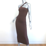 AFRM x Revolve Sloane One Shoulder Midi Dress Cappuccino Size Extra Small NEW