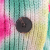 FRAME x Julia Sarr-Jamois Tie Dye Cashmere Cardigan Lime Multi Size Small