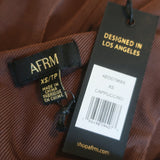 AFRM x Revolve Sloane One Shoulder Midi Dress Cappuccino Size Extra Small NEW