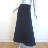 Gabriela Hearst Eden Speckled Cashmere Knit Midi Skirt Navy/Multi Size Small