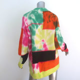 FRAME x Julia Sarr-Jamois Tie Dye Cashmere Cardigan Lime Multi Size Small