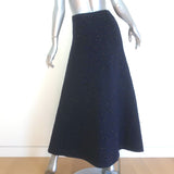 Gabriela Hearst Eden Speckled Cashmere Knit Midi Skirt Navy/Multi Size Small